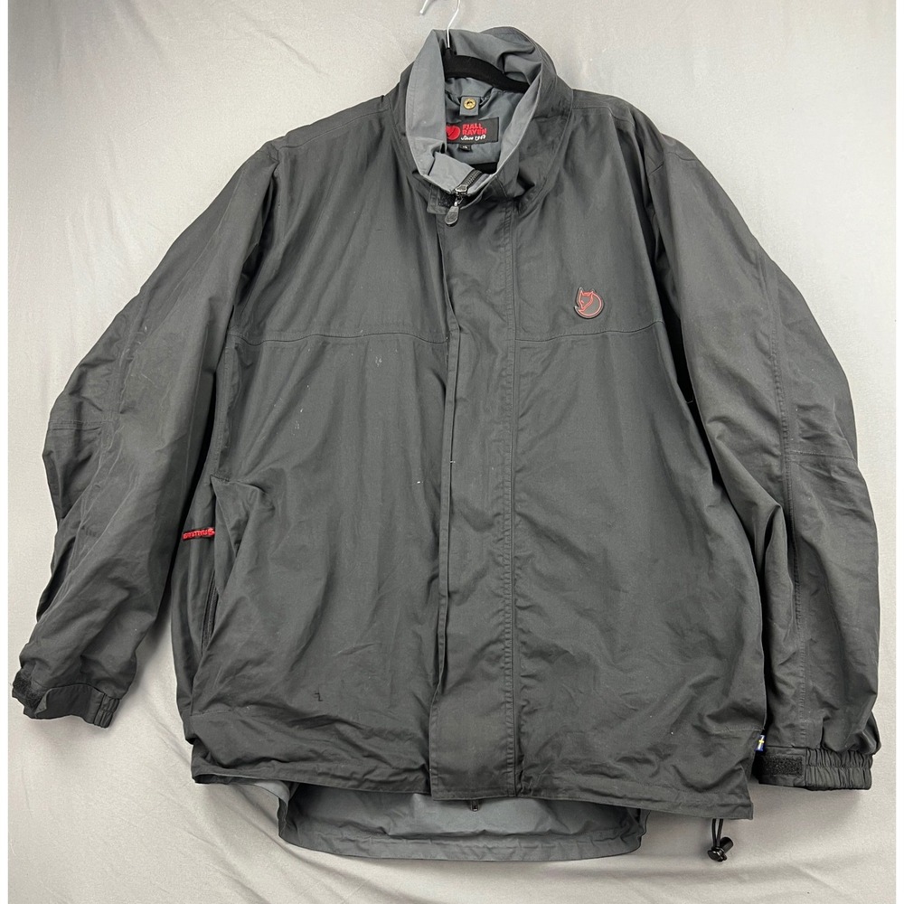 Fjallraven Jacket Mens XL Full Zip Outdoor G-1000 Black Mesh Lined Fair